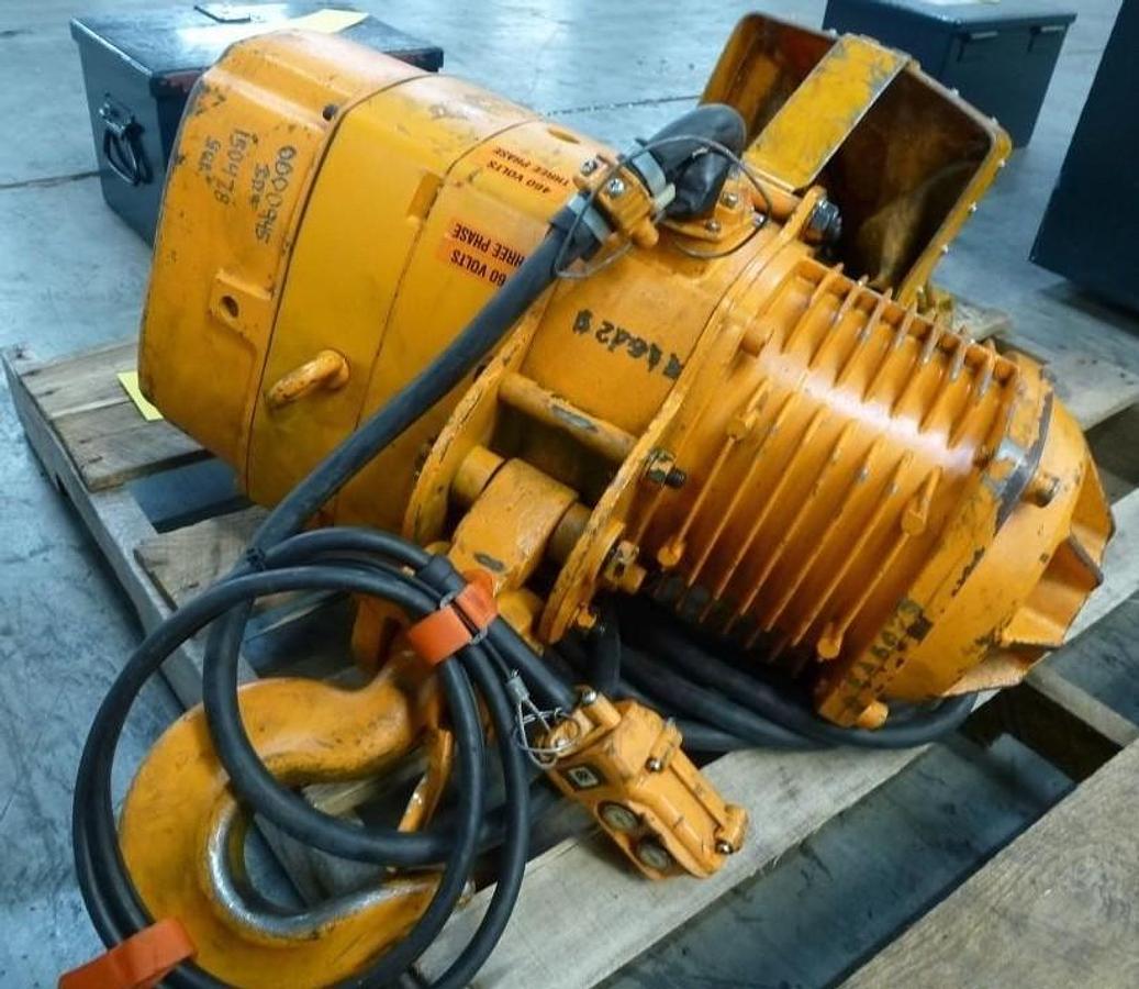 Used INGERSOLL RAND 5 TON Chain Hoist  5Ton, 5T 10,000 lb 460V 3ph IR