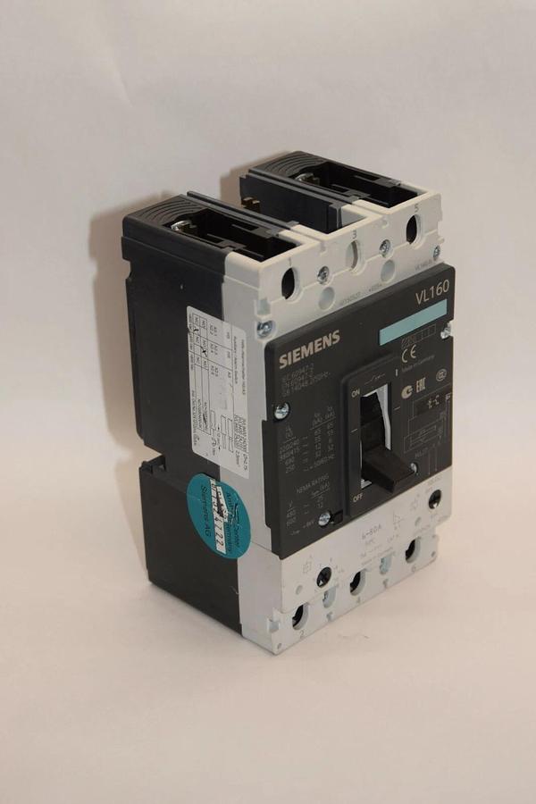 Used Siemens Vl160 80a Circuit Breaker 80 Amp 3VL2716-1AA36-0AA0  3VL9208-7DC30