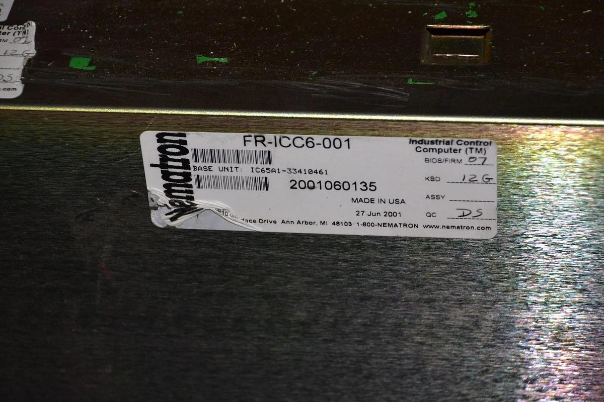 Used Nematron Operator Interface Computer IC65A1-33410461 FR-ICC6-001