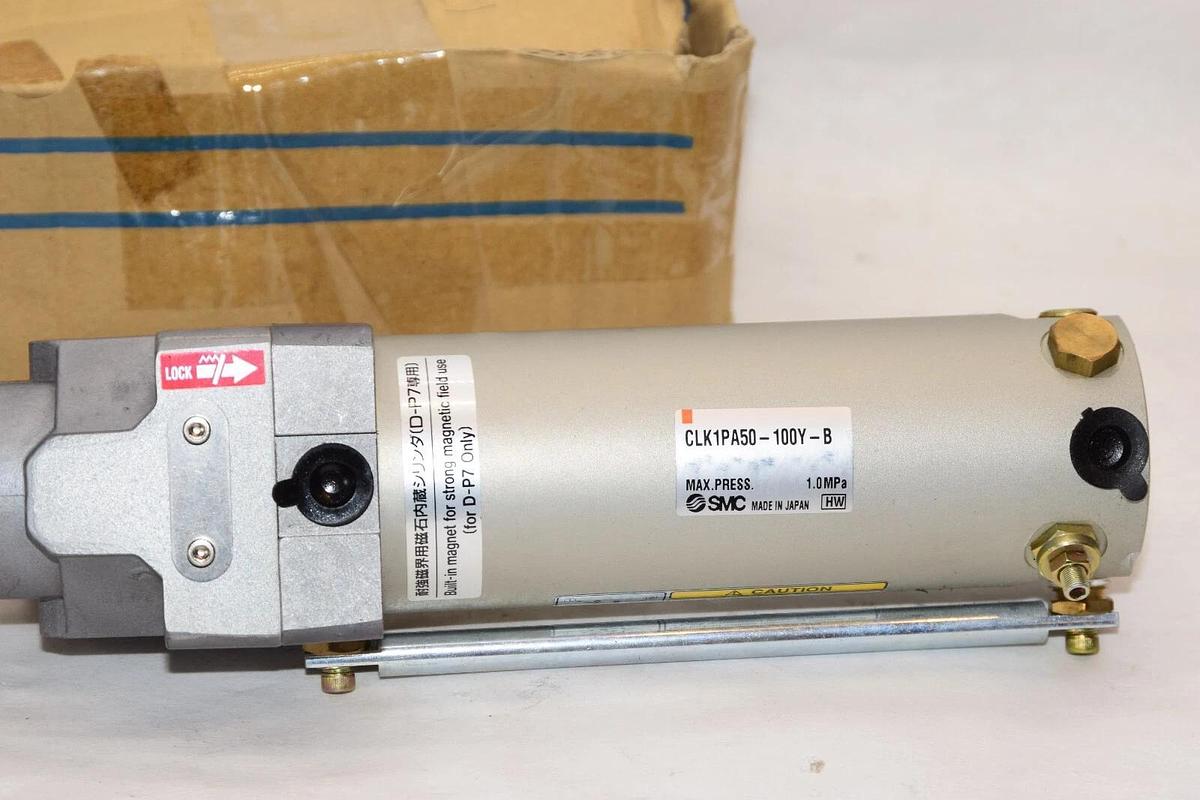 (NEW) SMC CLK1PA50-100Y-B Pneumatic Cylinder With Clamp