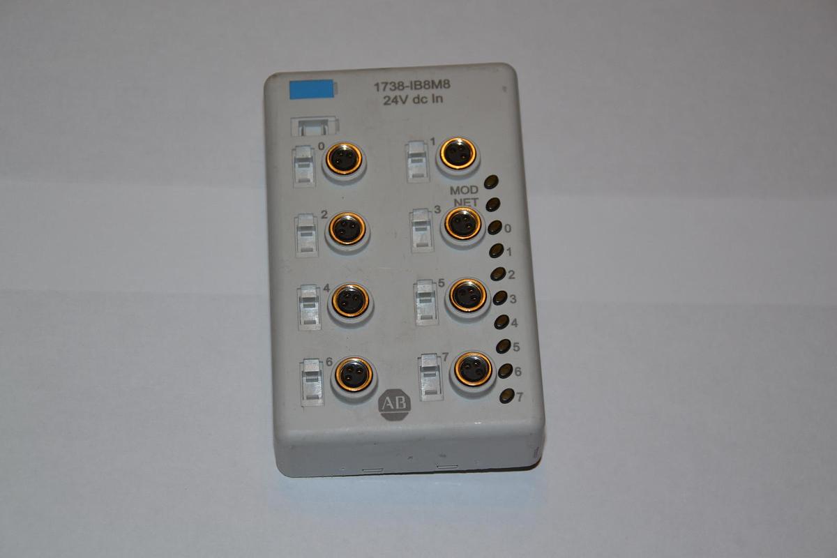 Used ALLEN BRADLEY INPUT MODULE 1738-IB8M8 1738 IB8M8 1738IB8M8 24V 24 V DC
