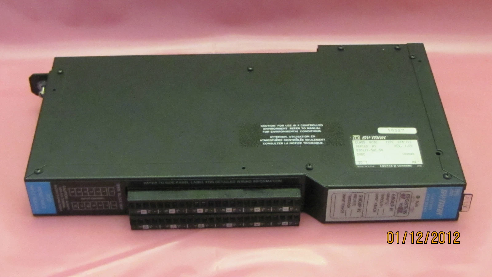 Used SQUARE D SY/MAX ANALOG INPUT MODULE 8030RIM-127 8030 RIM127 RIM-127 Ser A1 1.00