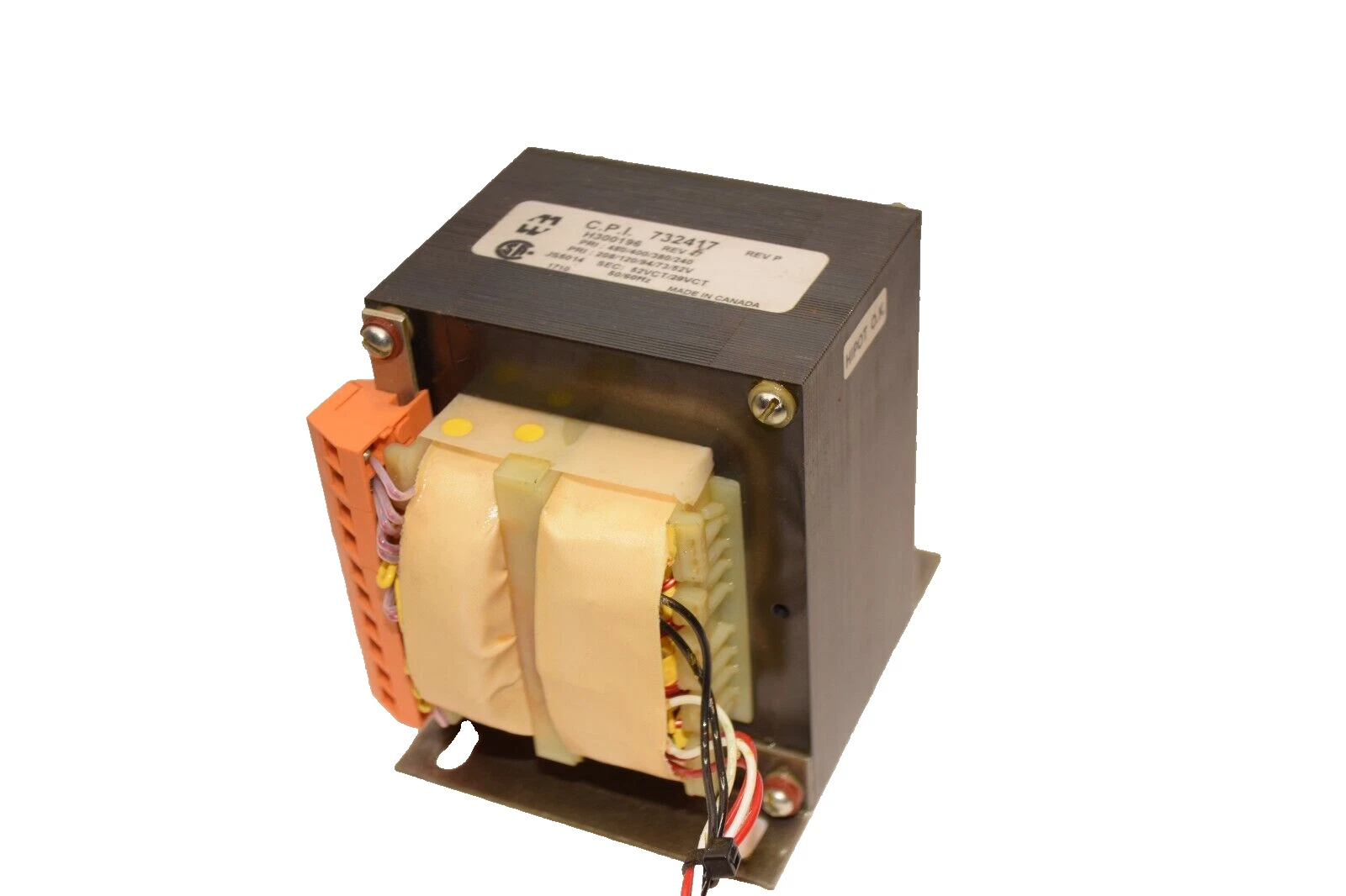 Used HIPOT O.K. / C.P.I. 732417 Rev P , H300196 Rev 47 480/400/380/240V Transformer