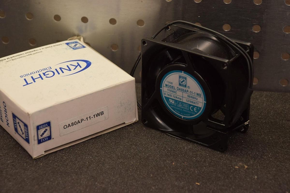 KNIGHT ELECTRIC OA80AP-11-1WB 115VAC 50/60Hz 0.14/0.12A 12/9W COOLING FAN NEW