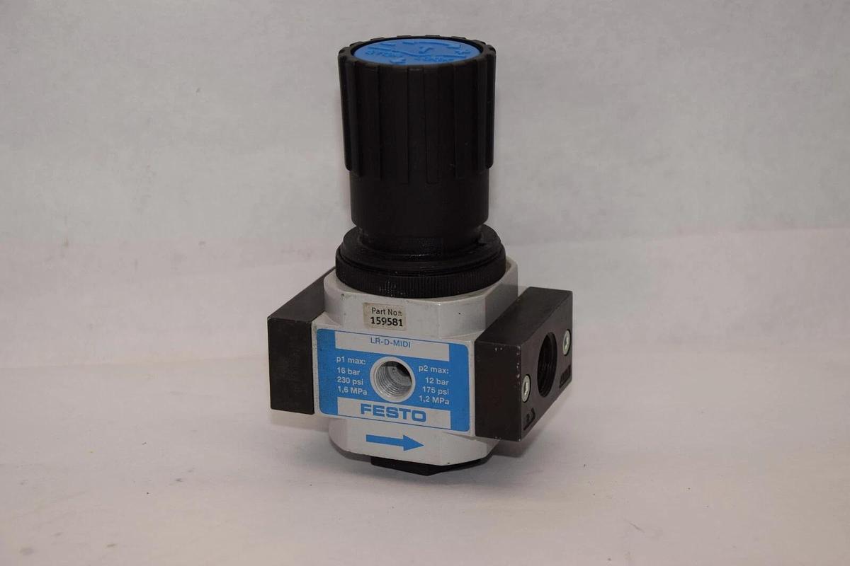 (NEW) FESTO 159581 LR-D-MIDI 12/16 bar 230/175 psi Pressure Regulator