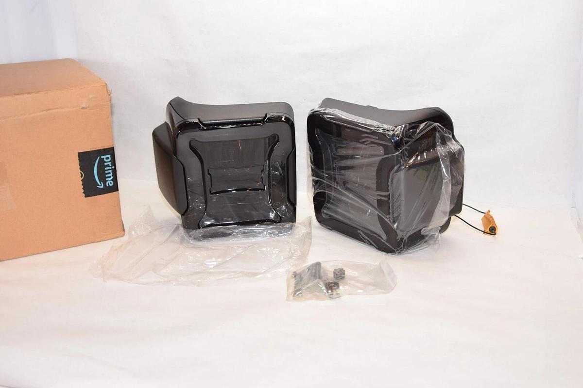 (NEW) FIERYRED Smoked LED Tail Lights For 2018-2021 Jeep Wrangler JL