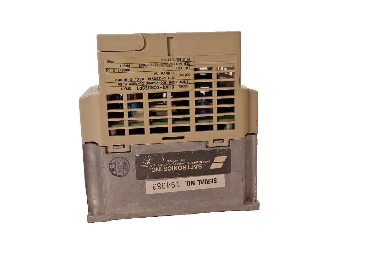 Used Saftronics VSM Mini Drive CIMR-XCBU20P7 1.9kva 3Ph 200-230Vac 5.5A *no keypad*