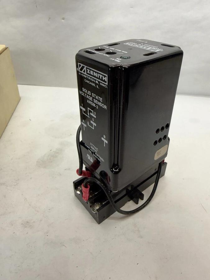 ZENITH K-1187 , K1187 ARSM-3 Solid State Voltage Sensor Relay, With Base (New)