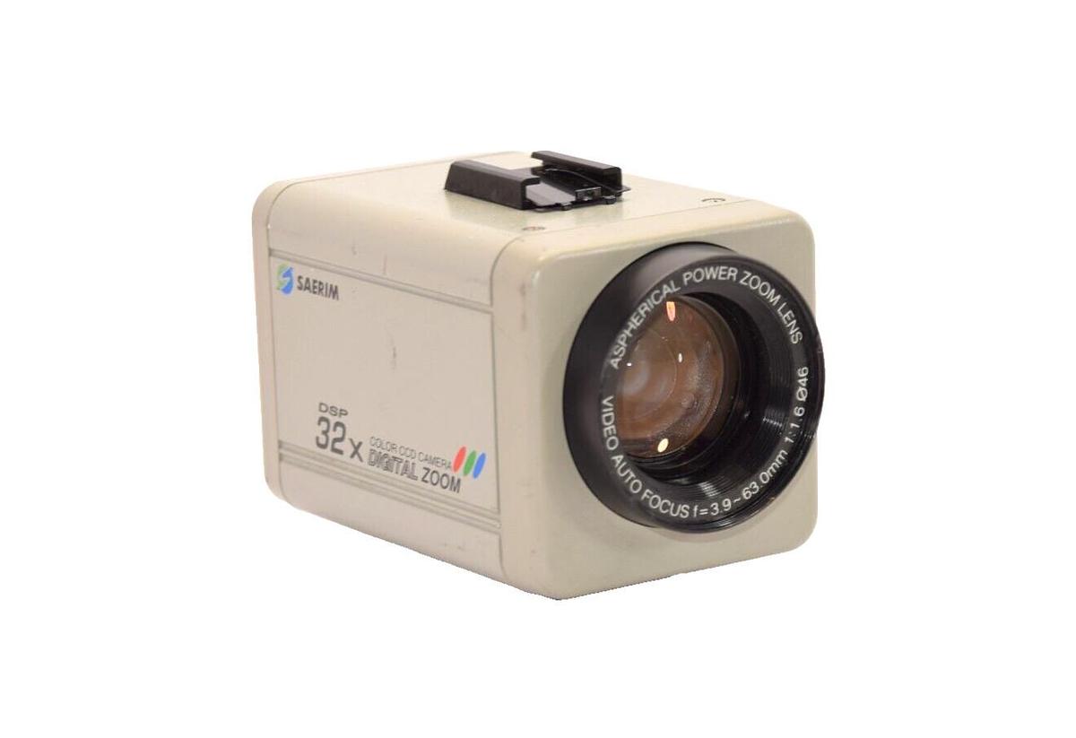 Used SAERIM DSP 32 x Color CCD Camera Digital Zoom Camera With F 3.9 63mm 1:1.6 Lens