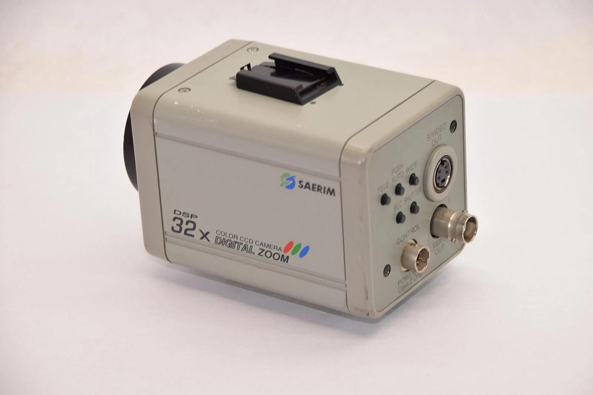 Used SAERIM DSP 32 x Color CCD Camera Digital Zoom Camera With F 3.9 63mm 1:1.6 Lens