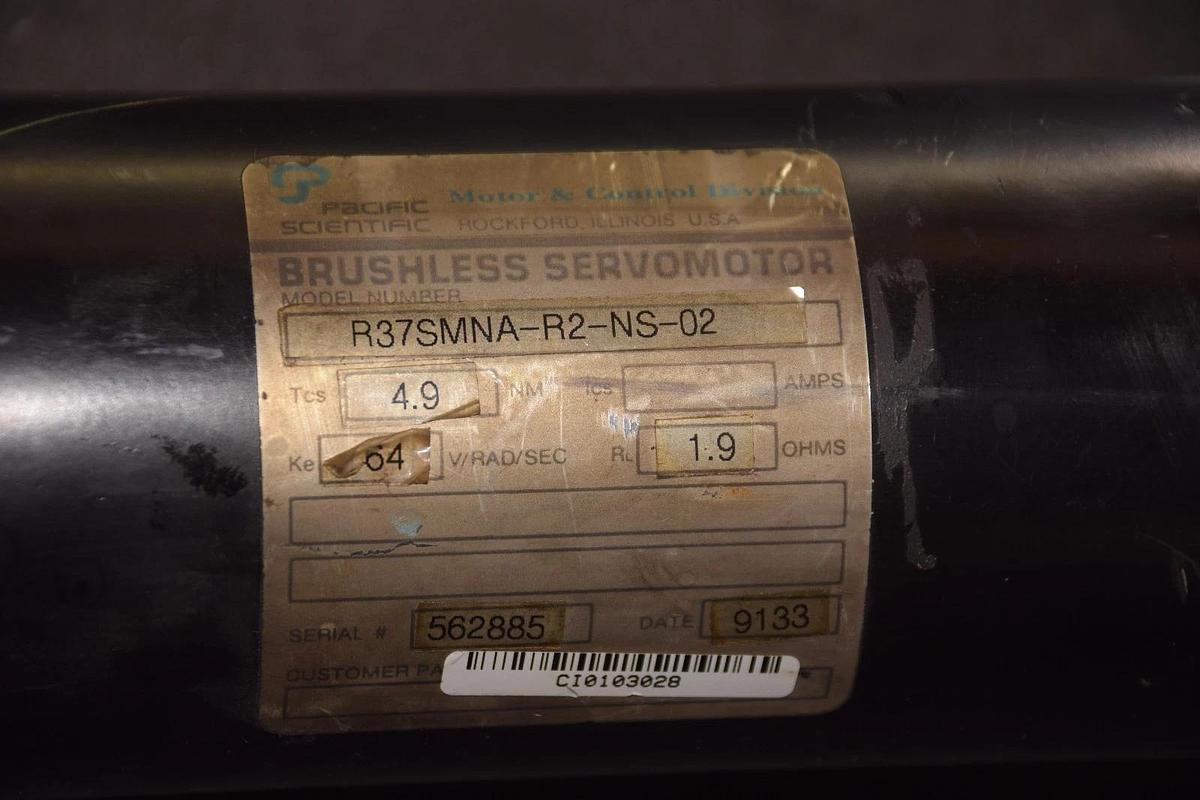 Used PACIFIC SCIENTIFIC R37SMNA-R2-NS-02 7002905 1.9 Ohms BRUSHLESS SERVO MOTOR