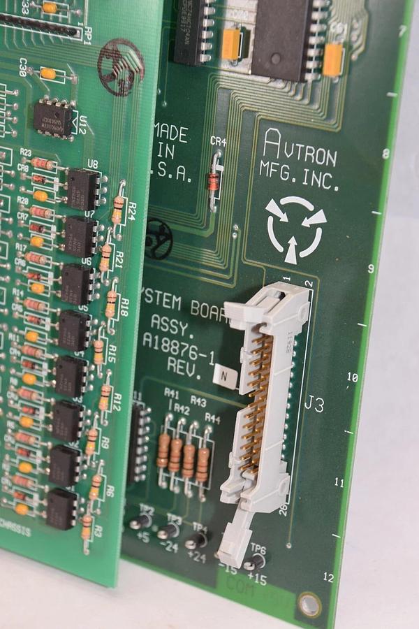 Used AVTRON A18876-1 Rev N Assy. System Board With A19722 Rev G & A26494 Rev B Board