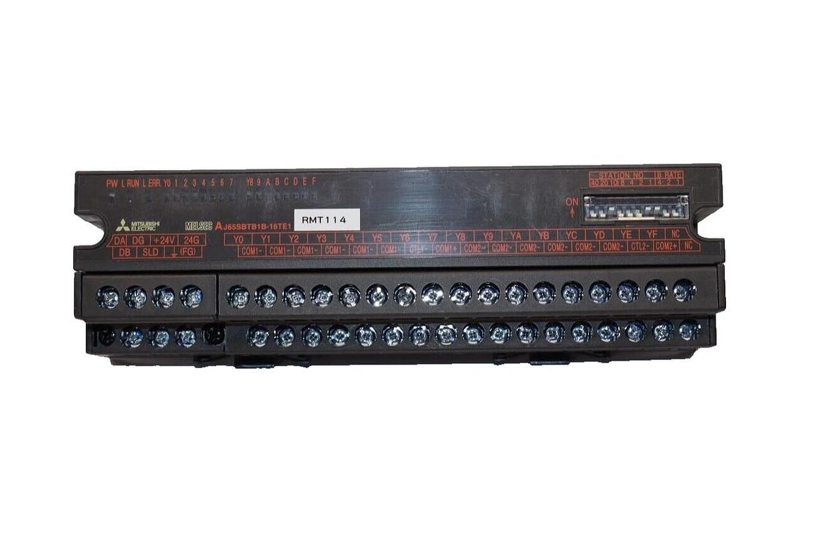 Used MITISUBISHI ELECTRIC AJ65SBTB1B-16TE1 12/24Vdc 0.5 4.0A Output Unit