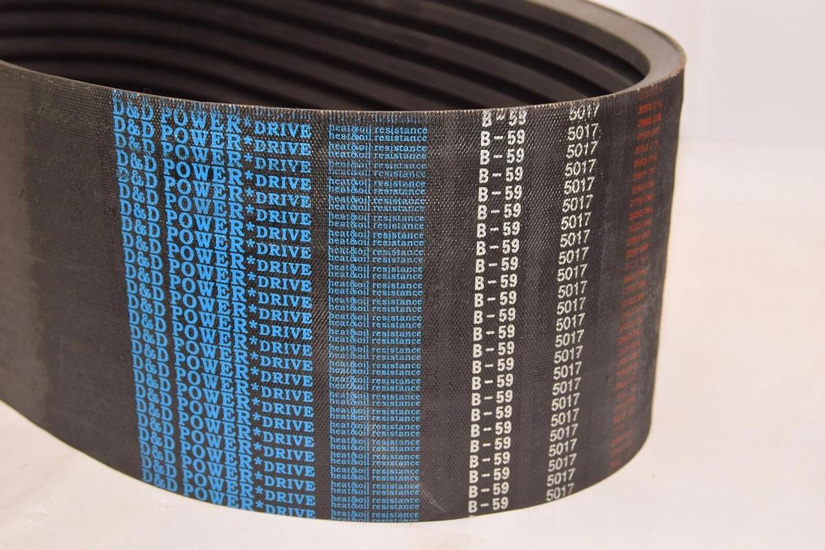 (NEW) D&D POWERDRIVE B59/09 ORB-19-11708B59/09 9 Rib 82" L 0.62" W V-Belt