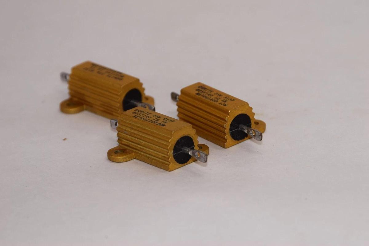 (NEW - Lot 3) OHMITE 825F1R0 RE70G1R00 20W 1Ω Resistor