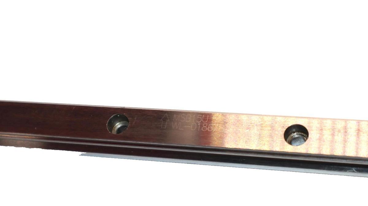 Used PMI MSB150 16" Slide 15mm With (2) MSB15SSSFC Linear Slide Bearings