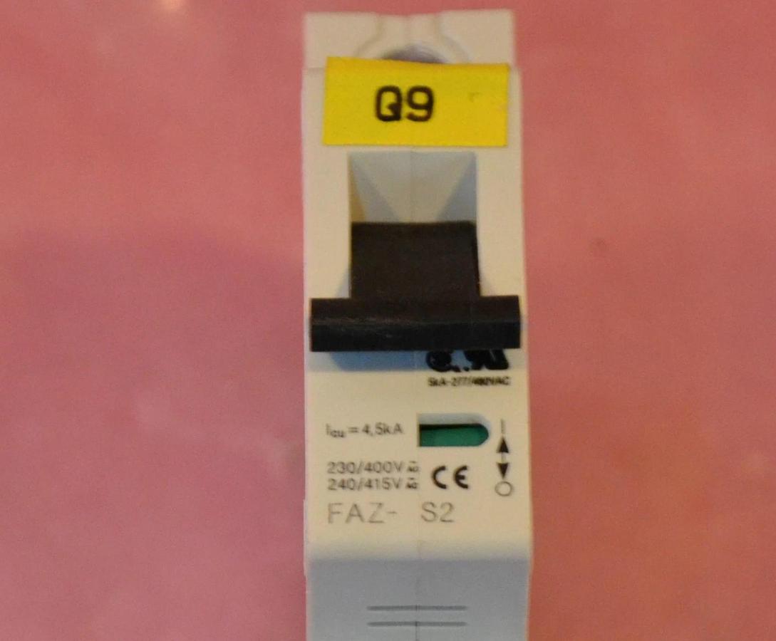 Used KLOCKNER MOELLER CIRCUIT BREAKER FAZ-S2 FAZ S2 FAZS2