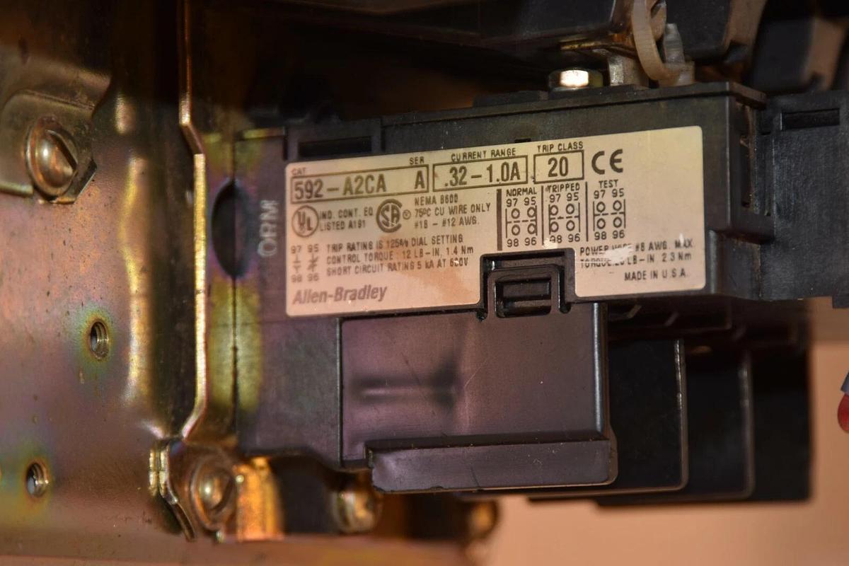 Used ALLEN BRADLEY 505-A0S-A2C 505-AOS-A2C Series C Size 0 Reversing Starter