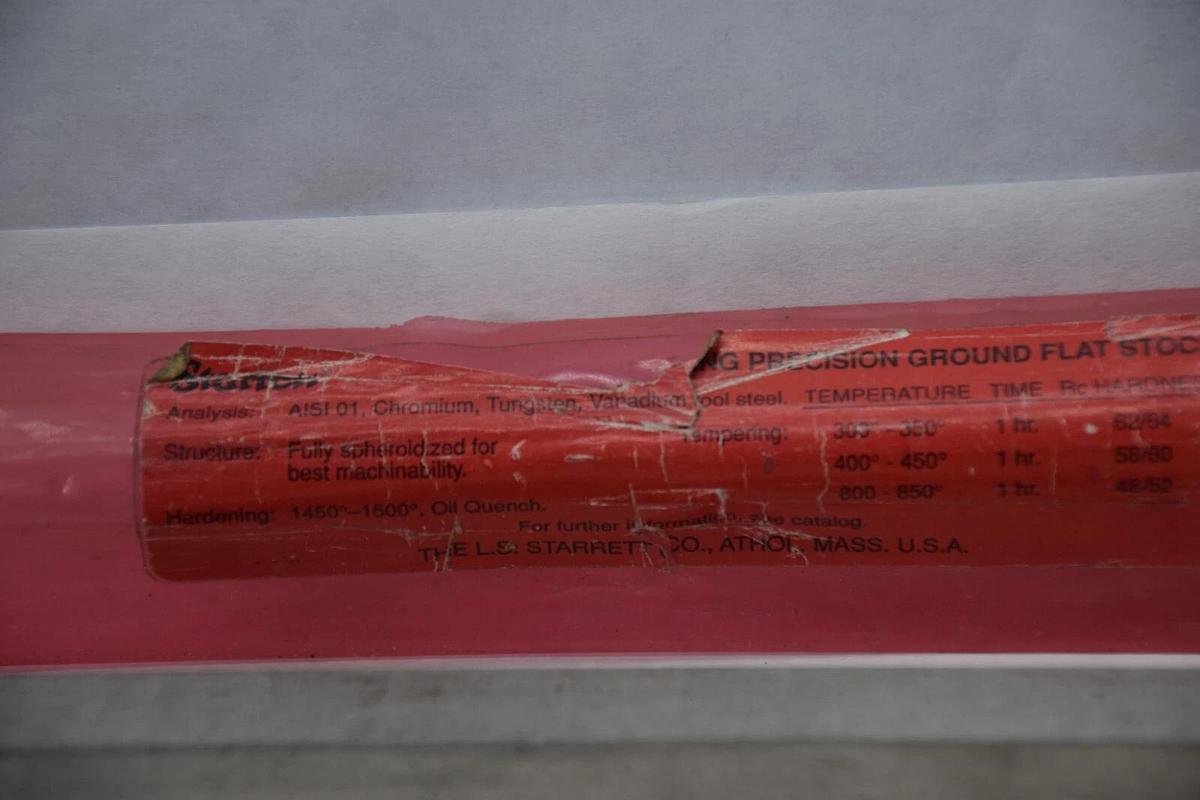 Used STARRETT 496 54187 3/4" x 3/4" x 16" Oil Hardening STEEL Solid Bar Flat Stock