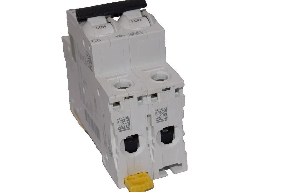 Used SCHNEIDER ELECTIRC iC60N C 6A  ic60NC6A 2 Pole 2P 400V Miniature Circuit Breaker