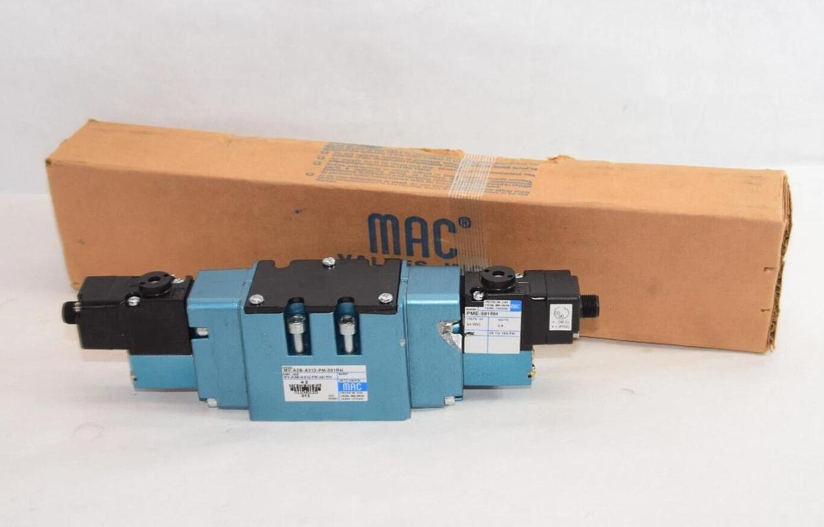 (NEW) MAC VALVES MV-A2B-A312-PM-591RH , PME-591RH Solenoid Valve *Chip, as is*