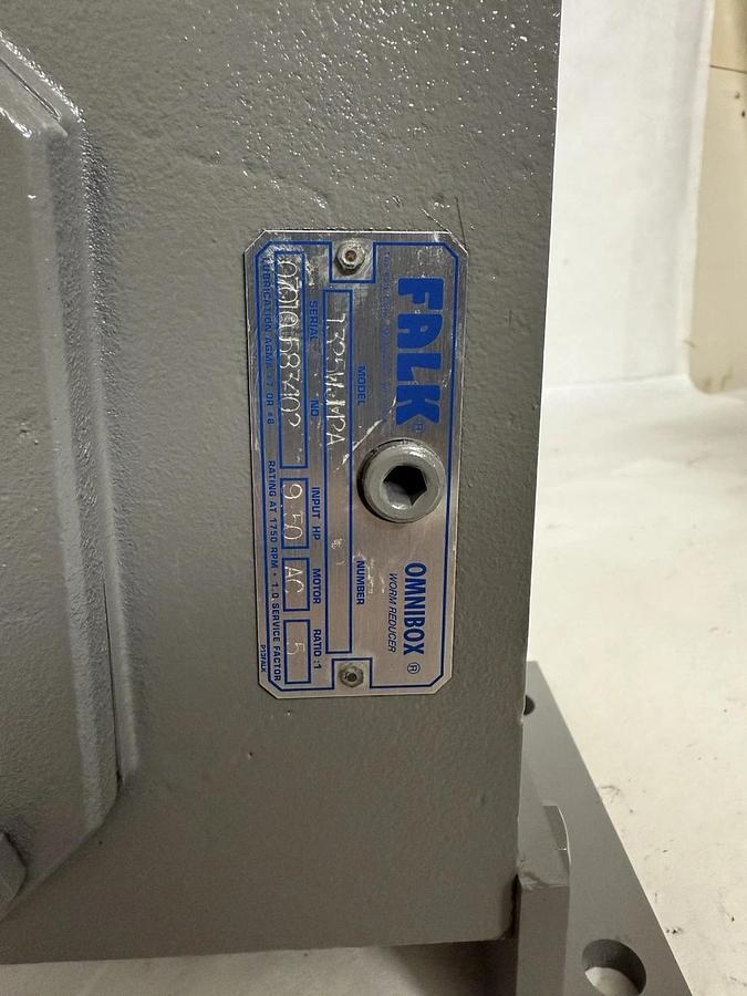 FALK Omnibox Worm Speed Reducer 1325WJM2A Ratio 5:1, 9.5 Hp (New)