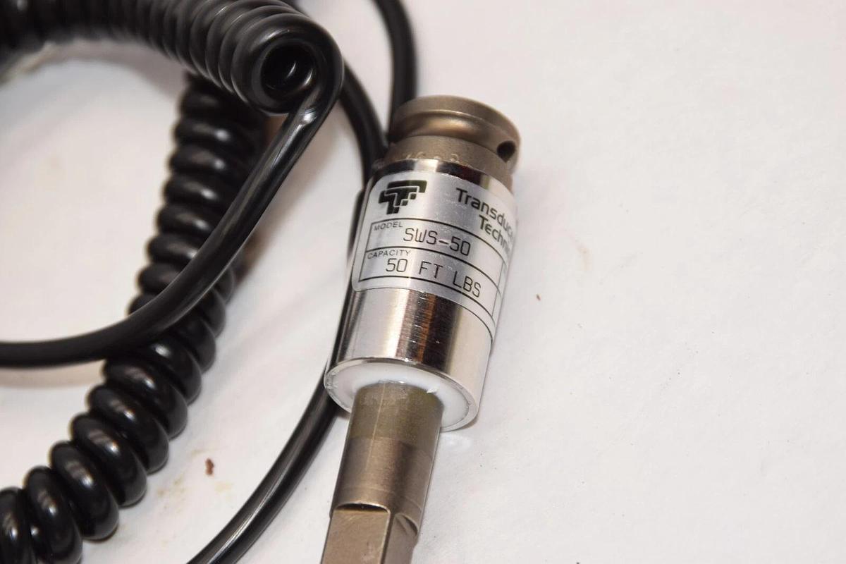 (NEW) TRANSDUCER TECHNIQUES SWS-50 Socket Wrench Torque Sensor 50' Lbs Capacity