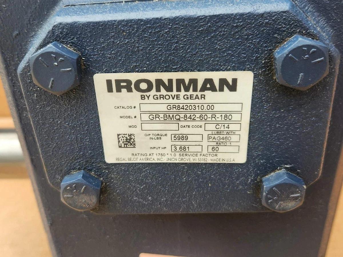 Ironman Grove Gear Speed Reducer Gearbox GR-BMQ-842-60-R-180  GR8420310.00  60:1