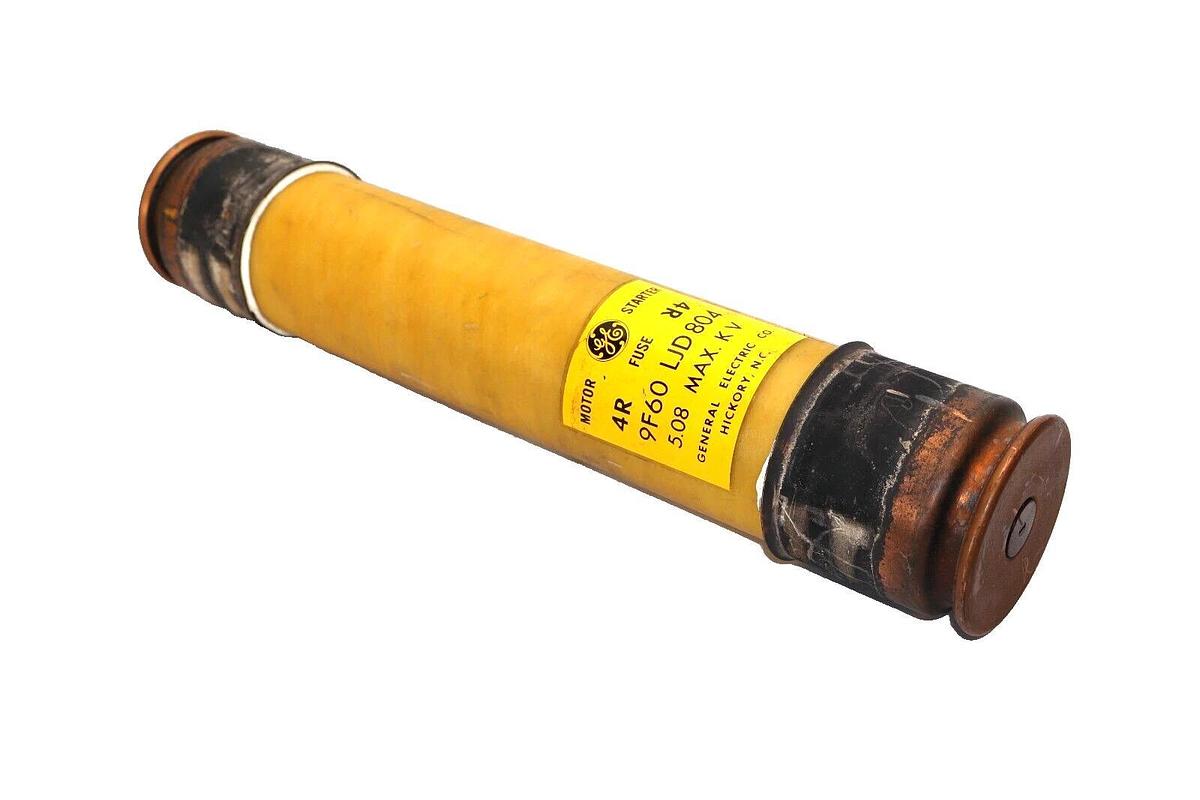 Used GE / GENERAL ELECTRIC 9F60 LJD804 Type EJ-2D 4R 5.08 max KV Motor Starter Fuse