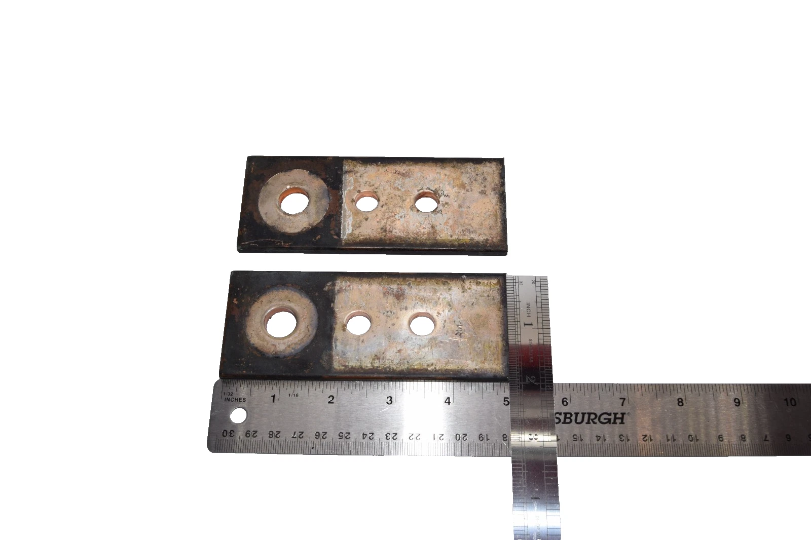 Used Buss Bar 5" x 2" x 1/4" Copper (Lot of 2)