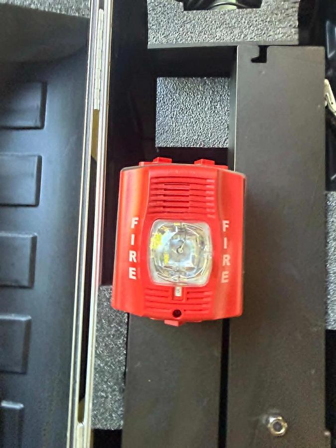 Used Bullex R.A.C.E. Station RACE001 Fire Training pull station, alarm phone w/ Case