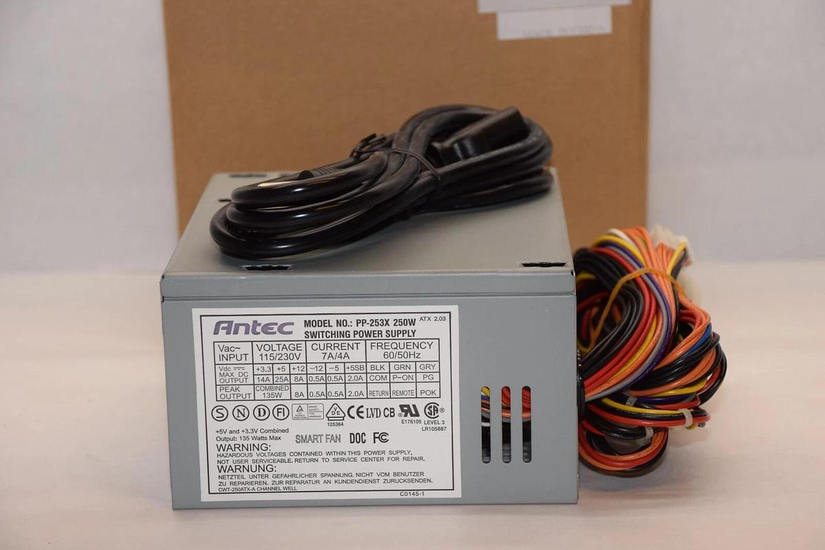 ANTEC PP-253X , PP253X 250W Switching Power Supply 115/230v NEW