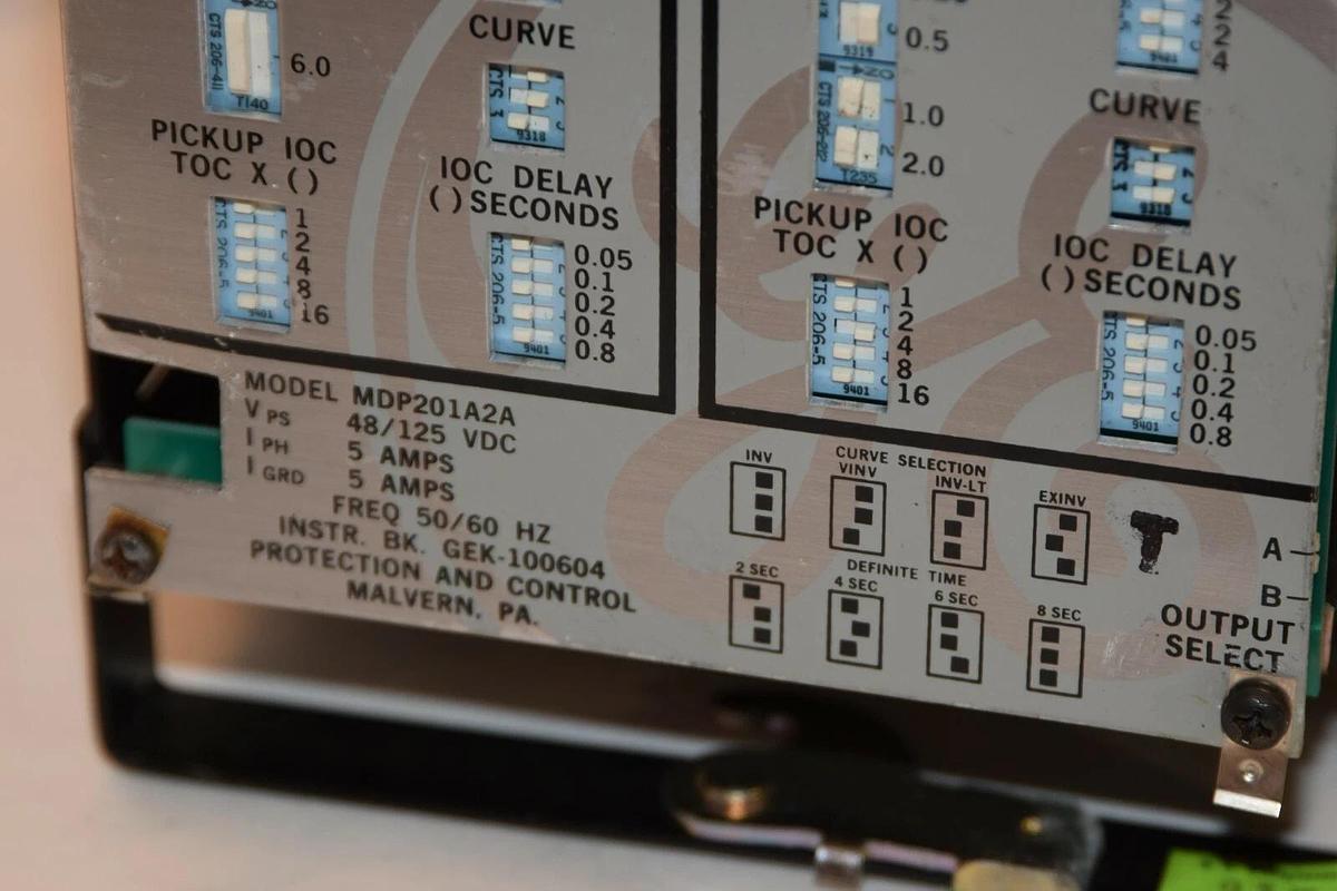 Used GE GENERAL ELECTRIC MDP201A2A 48/125VDC 5A 50/60Hz Voltage Relay
