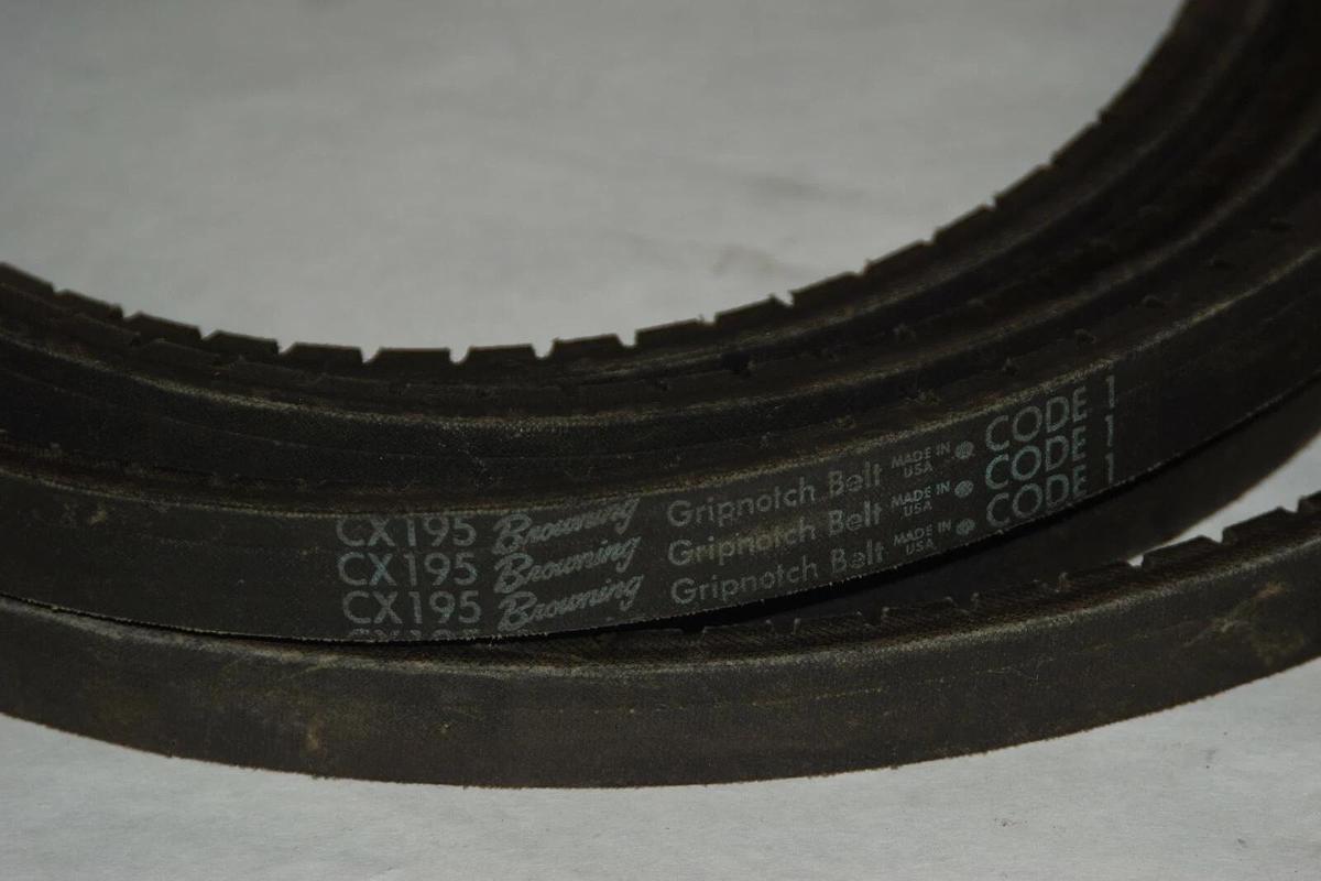 (New) BROWNING CX195 GRIPNOTCH COGGED V BELT CODE 1    VBELT V-BELT CX 195