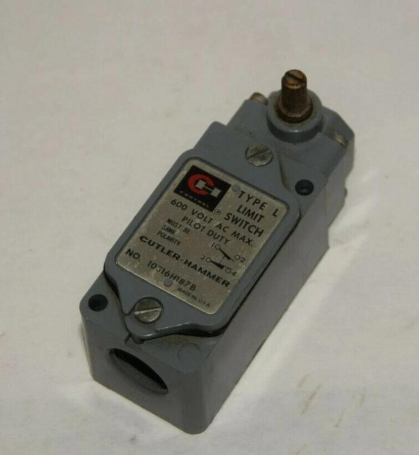 (NEW) CUTLER HAMMER 10316H187B Type L 600V Limit Switch