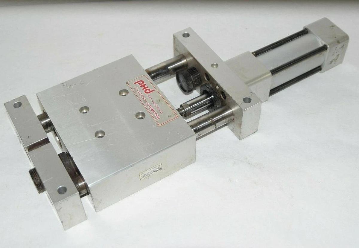 Used PHD SGD14X2-DB-BB-GY SGD14X2-DB-BB-GY-H4 Pneumatic Slide & Cylinder
