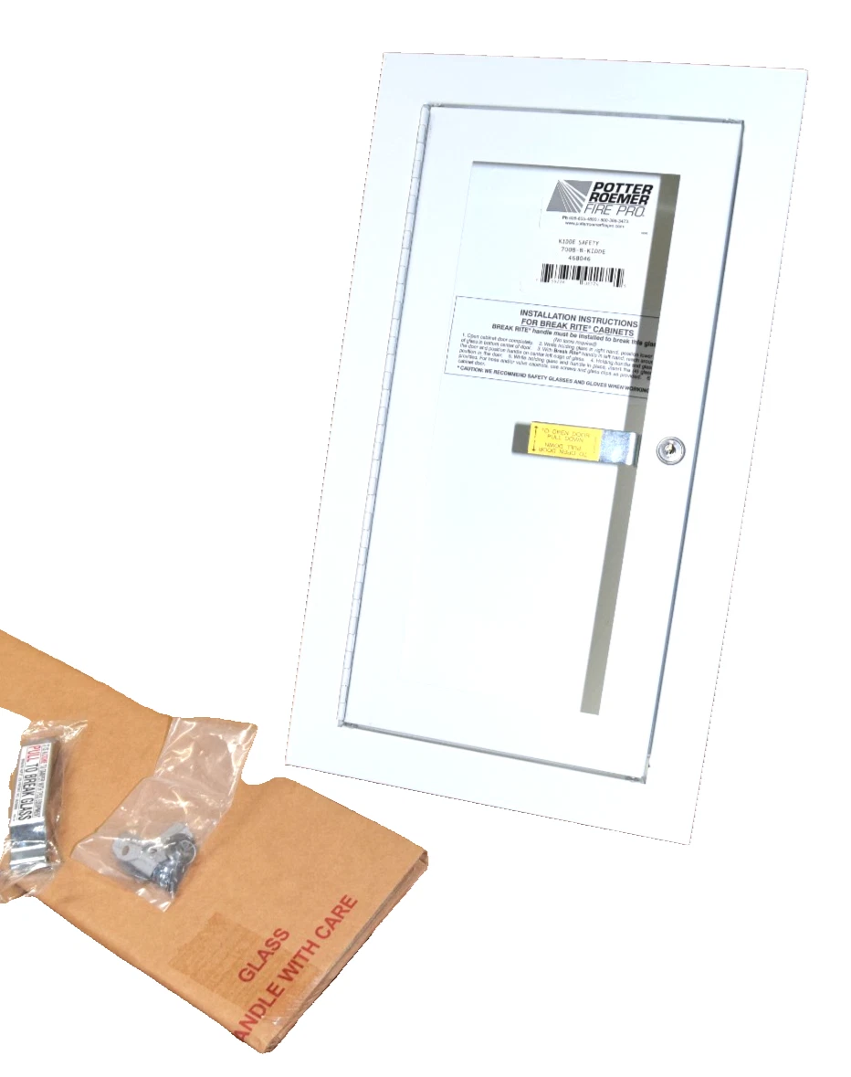 Potter Roemer 7008-B-KIDDE , 463046 White Kidde Safety Cabinet (New)