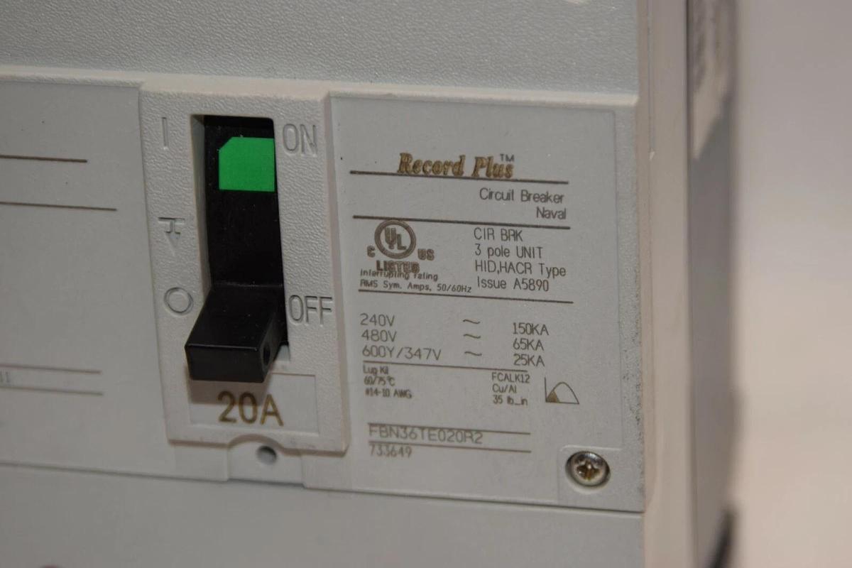 (NEW) GE GENERAL ELECTRIC FBN36TE020R2 20A 20 Amp A Record Plus Circuit Breaker