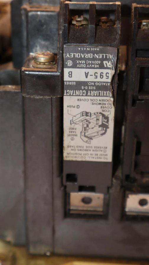 Used ALLEN BRADLEY 520E-DOD Size Sz 3 Ser A Contactor 592-D0W16 Relay 120V Coil 3ph