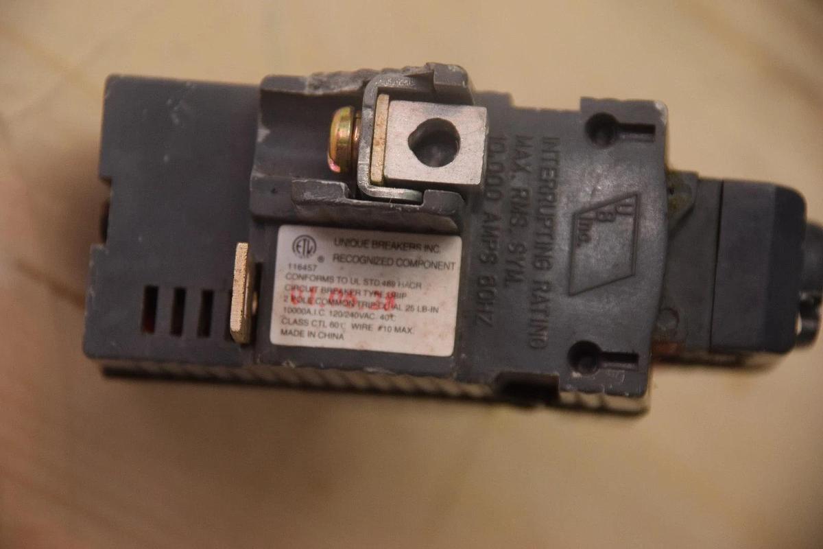 Used Unique breakers, 2 Pole Pushmatic Circuit Breaker  UBIP 30 Amp 30A 30 A