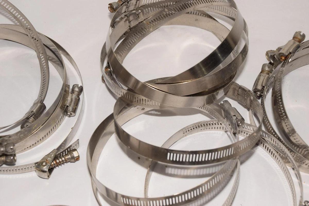 Used (Large Lot)  IDEAL 5" Stainless Steel , SS Hose Clamps