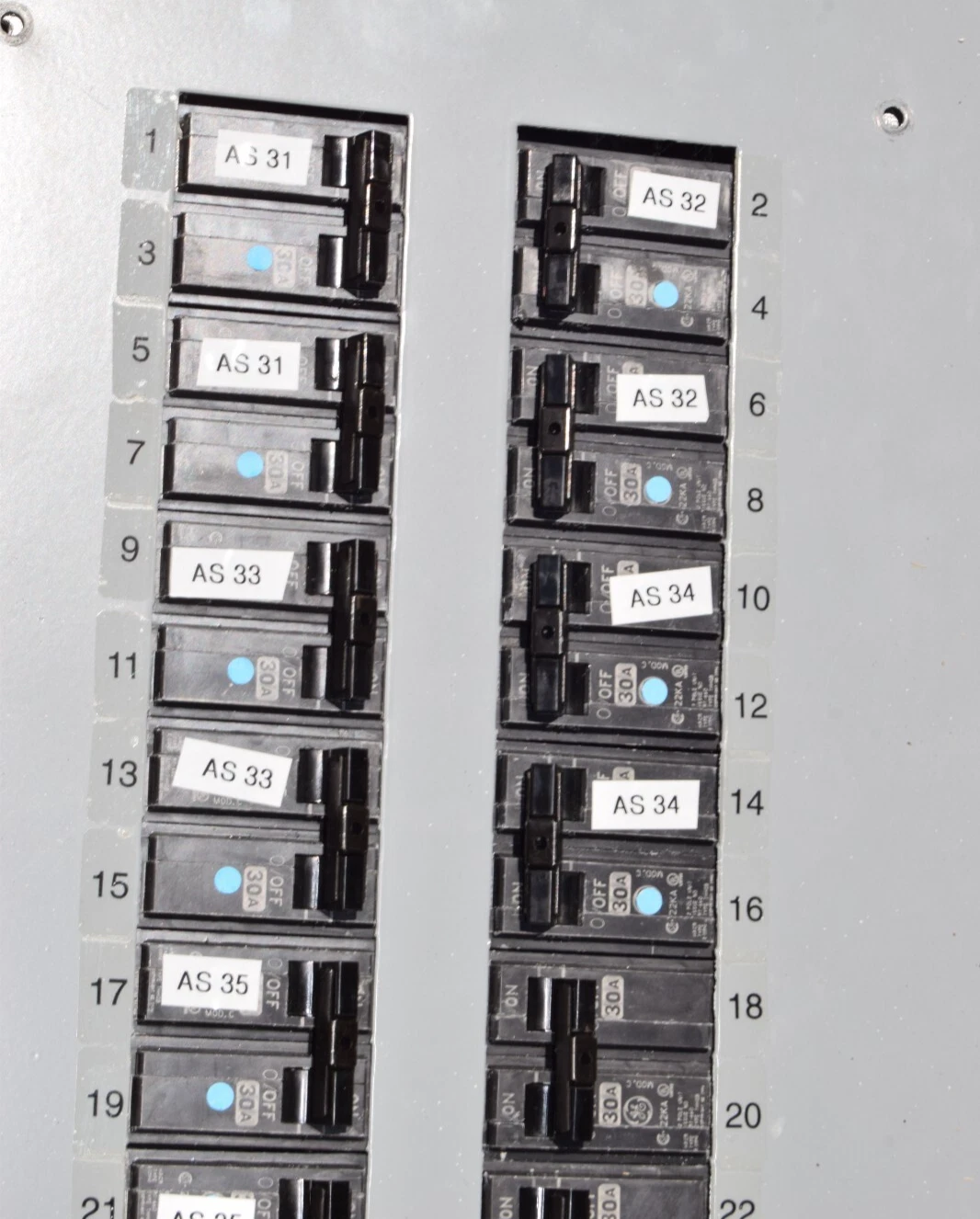 Used General Electric GE A-Series II Panelboard Panel AQF3424JBX 400A 208y/120 3ph 4w