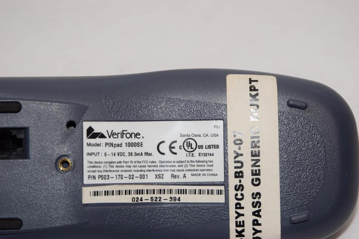 (NEW) VERIFONE P003-170-02-001 Rev A PINpad 1000SE Credit Card Pin Pad