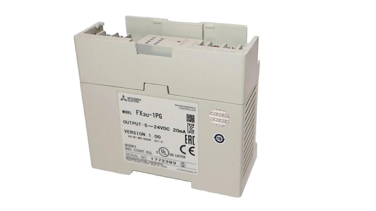Used MITSUBISHI ELECTRIC FX3U-1PG , FX3U1PG 5-24Vdc 20mA Programmable Controller