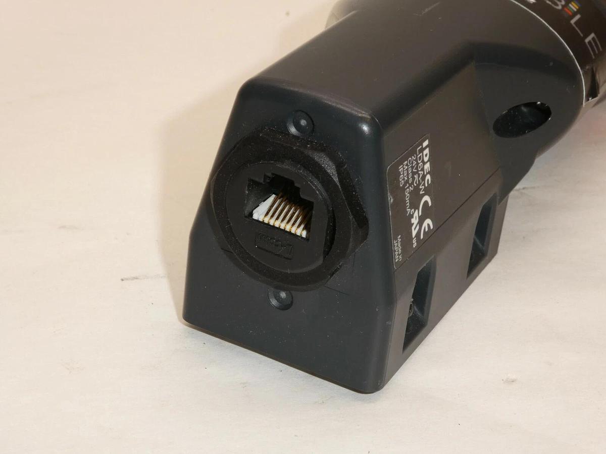 Used IDEC LD6A-W Flashing Signal Stack Light 24v w/ Red, Green, White, Amber, Blue