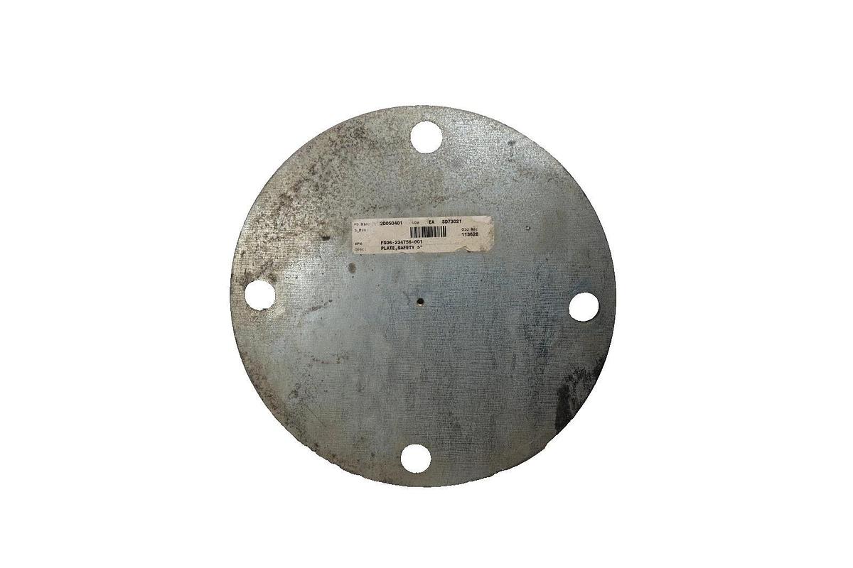 FS06-234756-001 , 11" Diameter 1/2" Thick Safety Plate (New)