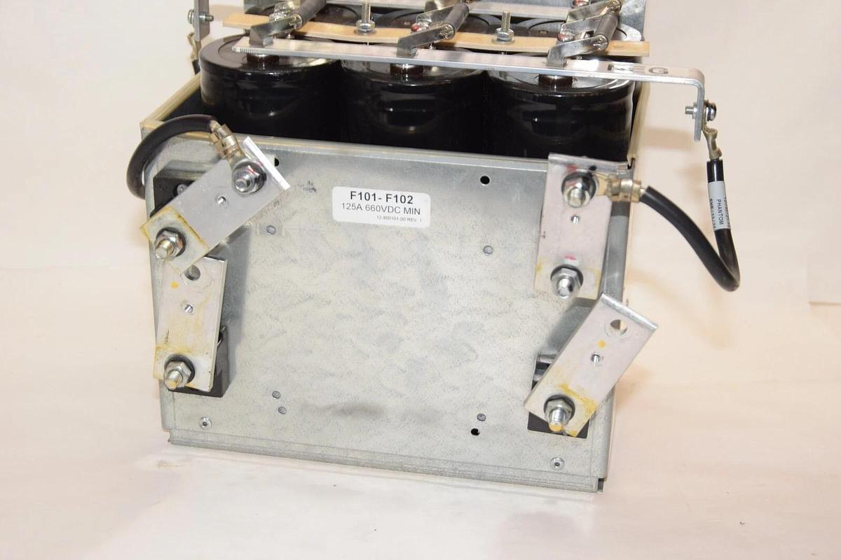 Used EMERSON /LIEBERT 02-796340-53 02/796340-53/3  F101-F102 125A 660V Capacitor Tray