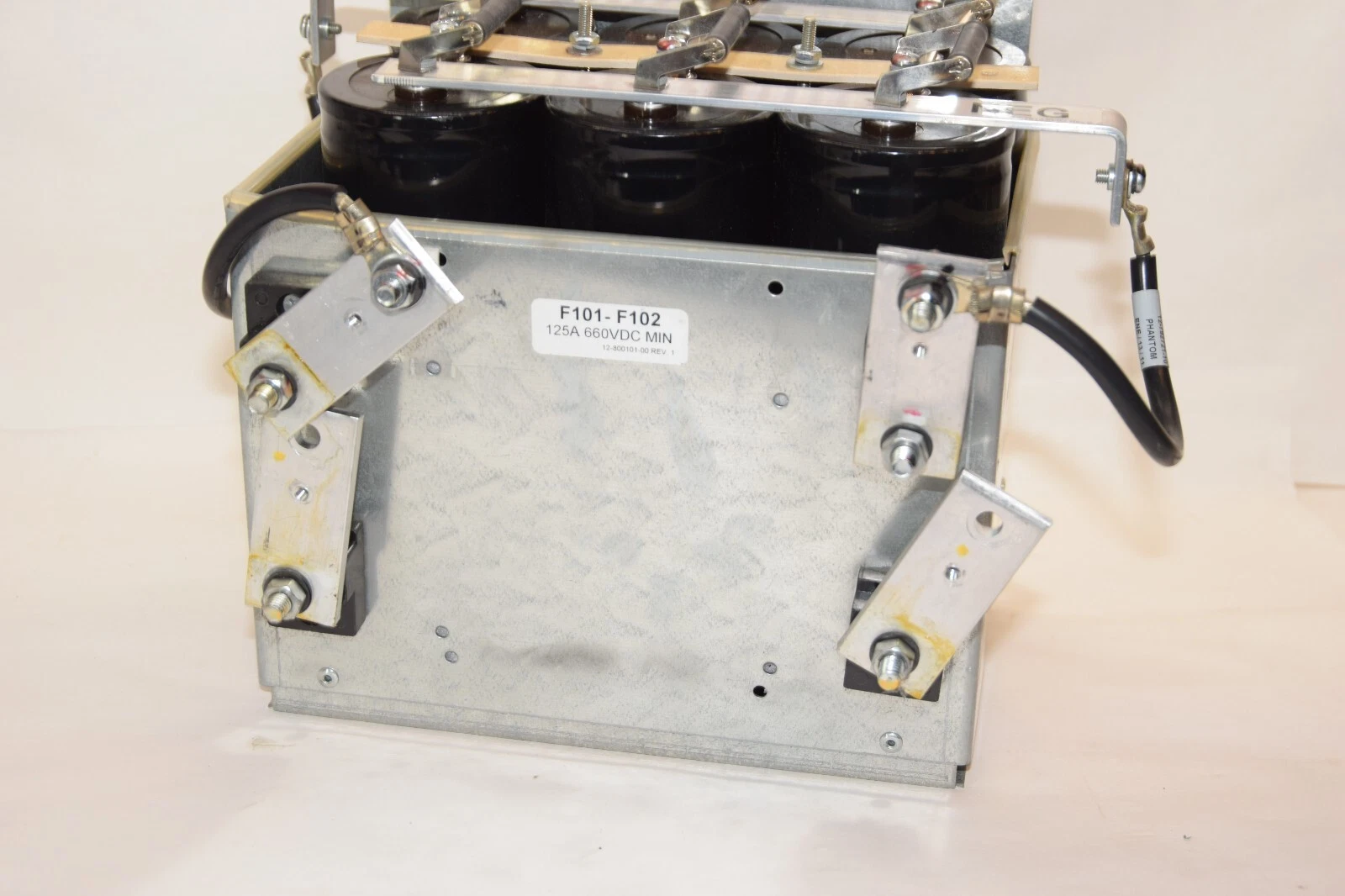 Used EMERSON /LIEBERT 02-796340-53 02/796340-53/3 F101-F102 125A 660V Capacitor Tray