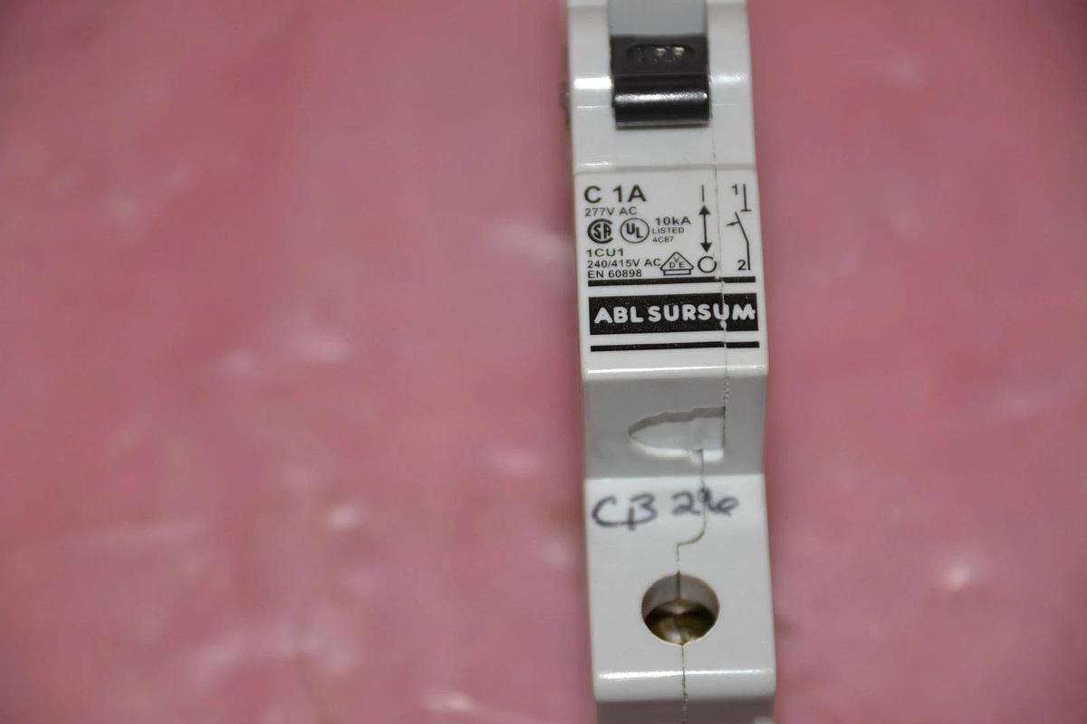 Used ABL SURSUM C 1A 1CU1 277V AC 10kA 240/415V 240-415 V EN 60898