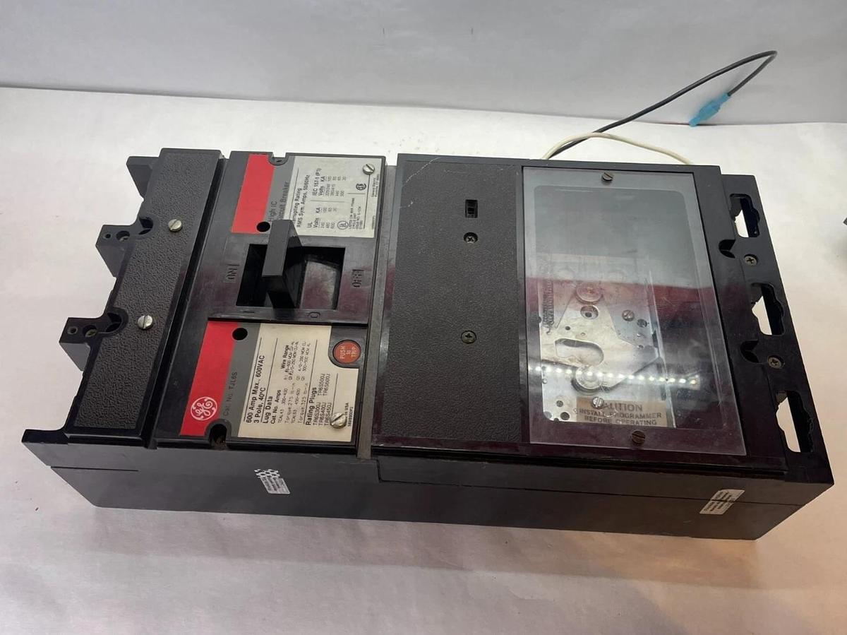 Used General Electric GE TJL6S 600A 600 Amp Hight IC Breaker 3p  NO RMS9 Progr, AS-IS